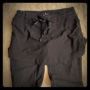 Athleta black 2 in 1 tights with attached skirt